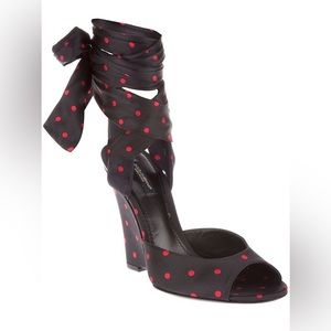 Dolce&Gabbana vintage polka dot wedge sandals 36.5